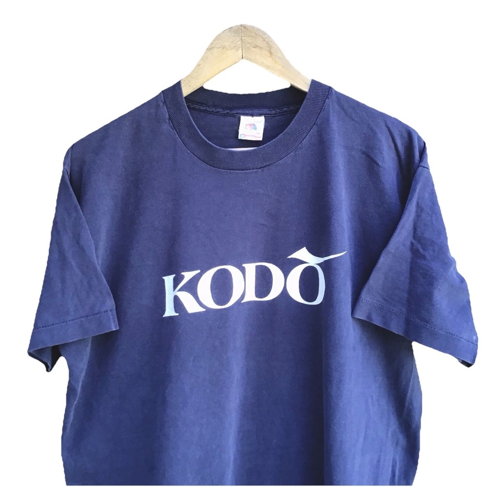 Vintage Kodo One Earth Tour Japan T-Shirt Single Stitch Fruit the Loom XL Navy